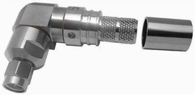 EZ-400-SM-RA-X, RF Connectors / Coaxial Connectors SMA-male (plug) right angle, crimp connector, non-solder pin, no braid trim