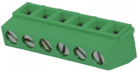 282836-6, Зажимная рейка для печатных плат, угловой 90°, 5мм, на PCB, 300В 282836-6, Зажимная рейка для печатных плат, угловой 90°, 5мм, на PCB, 300В