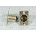 Штекер питания XLR на панель и четыре контакта, № 9478 шт мик XLR\4P\пан флан 2отв\\MC913-4P