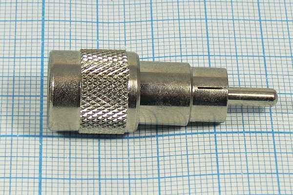 Штекер TNC-Штекер RCA, переходник, позолоченный центральный контакт; №9296 штек TNC-штек RCA