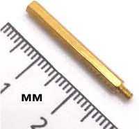 Стойка для печатных плат латунная М2, высота 25 мм (папа-мама)