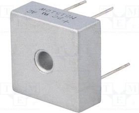 MB1510W, Диодный мост: однофазный, Urmax: 1кВ, If: 15А, Ifsm: 300А, MB-25W