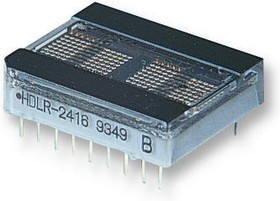 HDLO-2416, Буквенно-цифровой светодиодный дисплей, Красный, 110 мА, 3.5 мкд, 4, 5 мм, 5 В
