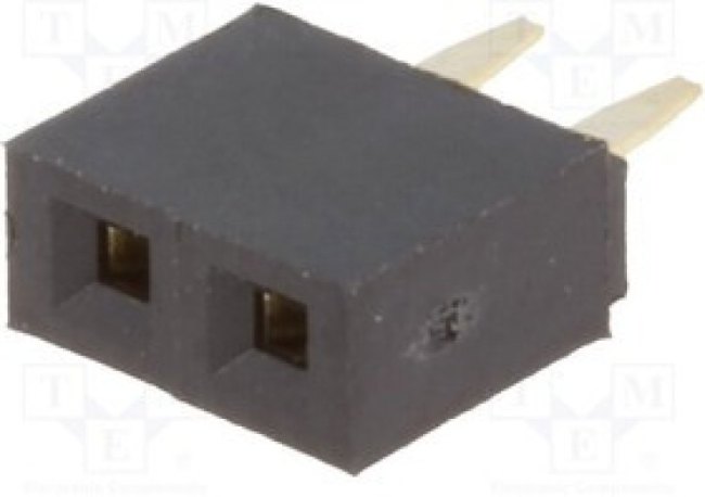 ZL305-02, Гнездо, IDC, "мама", PIN 2, прямой, 2,54мм, THT, 1x2, позолота, 3А