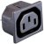 PX0695/20/63, F (Outlet) Panel Mount IEC Connector Socket, 10A, 250 V, Fuse Size 5 x 20mm