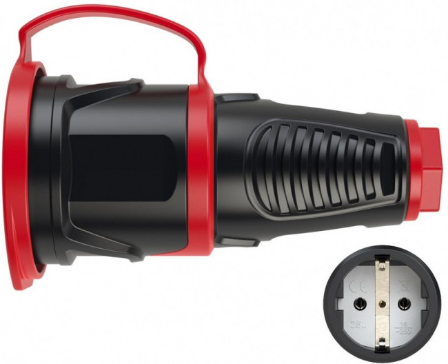 2511-SR, Разъем: питания AC; "мама"; гнездо; 2P+PE; 250ВAC; 16А; на провод