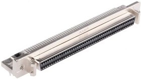 5787082-9, Amplimite .050 III 100 Way Right Angle Through Hole D-sub Connector Socket, 2.54mm Pitch, with