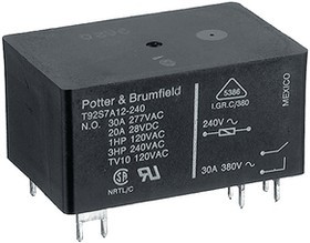 Relay, 2 Form A (N/O), 12 V (DC), 86 Ω, 30 A, 277 V (AC), monostable, 1393212-8