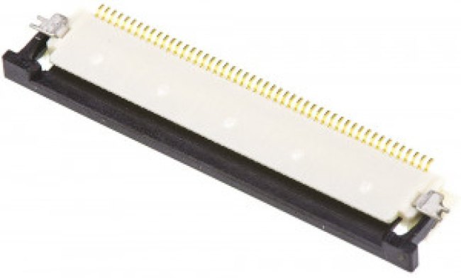 54132-5062, Easy-On, 54132 0.5mm Pitch 50 Way Right Angle Female FPC Connector, ZIF Bottom Contact 54132-5062, Easy-On, 54132 0.5mm Pitch 50 Way Right Angle Female FPC Connector, ZIF Bottom Contact