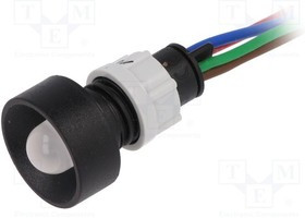 LRGB-D10-24AC/DCWK, Индикат.лампа: LED, вогнутый, 24ВDC, 24ВAC, Отв: d13мм, IP40