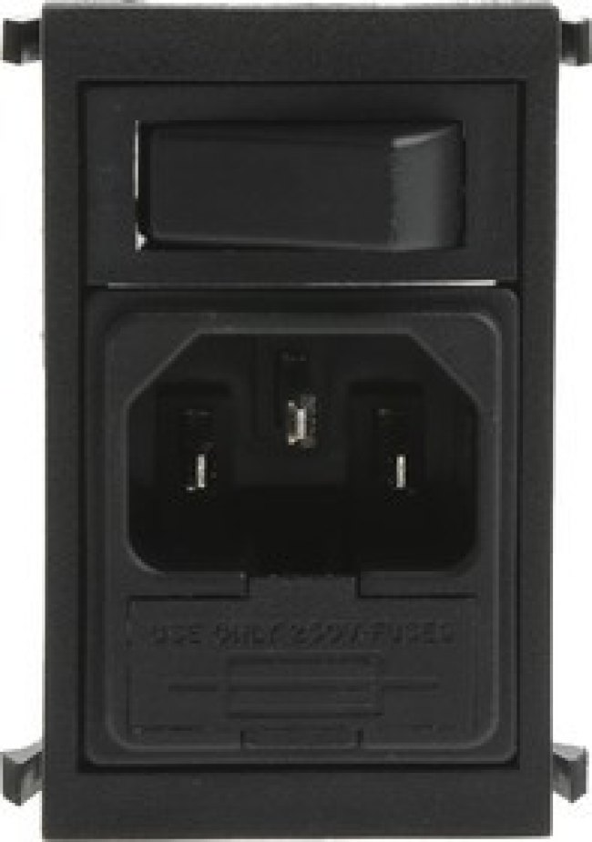 BZV01/Z0000/01, IEC Connector, Inlet, C14, 250V, 1 Pole - Non-Illuminated