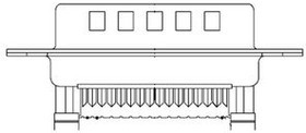 172704-0076, D-Sub Connector, Socket, DE-9, IDC