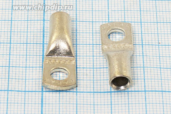 Клемма"O", d 5,0мм, 10мм2, медь луженая, обжимная