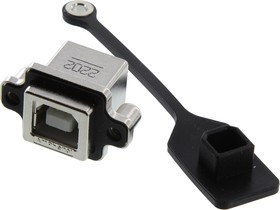 MUSBD11135, USB CONN, 2.0 TYPE B, R/A RCPT, 4POS