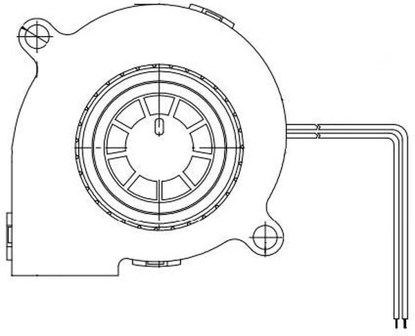 EF50151BX-1B00U-A99, Вентилятор blower, 12ВDC, 51,6x51,7x15мм, 9,17куб.м/ч, 45,8дБА