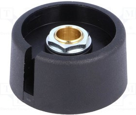 A3031639, Ручка, с указателем, полиамид, dоси: 6,35мм, d31x16мм, черны