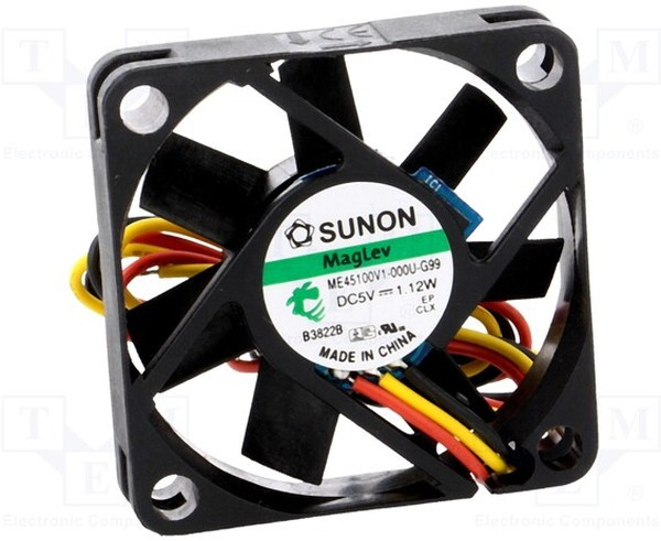 ME45100V1-G99, Вентилятор: DC, осевой, 5ВDC, 45x45x10мм, 15,63куб.м/ч, 32дБА, Vapo