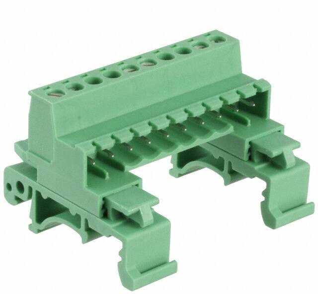 1765768, UMSTBHK 2.5/10-G Series Green DIN Rail Terminal Block, 0.2 2.5mm², Single-Level, Screw