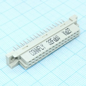 DS1118-32F0V23, (DIN 2X16 32F 2.54mm), Разъем (розетка) DIN 41612 тип B 32pin (2х16), шаг 2.54мм двухрядный прямой (ряд АB) DS1118-32F0V23, (DIN 2X16 32F 2.54mm), Разъем (розетка) DIN 41612 тип B 32pin (2х16), шаг 2.54мм двухрядный прямой (ряд АB)