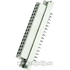 DS1118-32F0V23, (DIN 2X16 32F 2.54mm), Разъем (розетка) DIN 41612 тип B 32pin (2х16), шаг 2.54мм двухрядный прямой (ряд АB) DS1118-32F0V23, (DIN 2X16 32F 2.54mm), Разъем (розетка) DIN 41612 тип B 32pin (2х16), шаг 2.54мм двухрядный прямой (ряд АB)