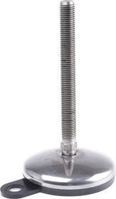 A205/008, M16 100mm Dia. Stainless Steel Adjustable Foot, 1000kg Static Load Capacity 3.5° Tilt Angle