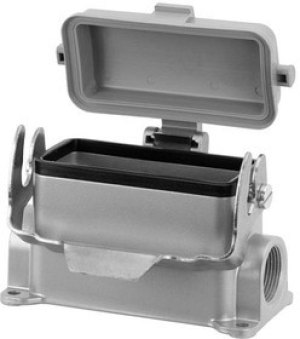 CHI06LS, Разъем для тяжелых условий, крышка, Base, Bulkhead Mount, Корпус из Алюминия, 1 Рычаг, 6B CHI06LS, Разъем для тяжелых условий, крышка, Base, Bulkhead Mount, Корпус из Алюминия, 1 Рычаг, 6B