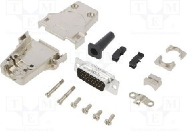 DTZFRG-26MHSL, D-Sub HD; PIN: 26; male; straight; soldering; for cable; gold flash DTZFRG-26MHSL, D-Sub HD; PIN: 26; male; straight; soldering; for cable; gold flash