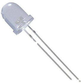 NTE30057, LED; 8mm; red; 2200mcd; 30°; Front: convex; 1.86?2.5V; Pitch: 2.54mm