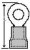 19073-0087, Terminals RING TONGUE STUD 10 14-16 AWG