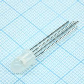 L-154A4SURKQBDZGW, Светодиод, RGB, Красный, Зеленый, Синий, Сквозное Отверстие, T-1 3/4 (5мм), 60 °, Купольная L-154A4SURKQBDZGW, Светодиод, RGB, Красный, Зеленый, Синий, Сквозное Отверстие, T-1 3/4 (5мм), 60 °, Купольная