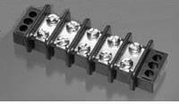 1546306-8, Barrier Terminal Blocks .374 DOUBLE ROW 8P w/ binding screws