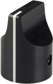 HD-75-2-6, Control Knob, Round/Wing Black Line