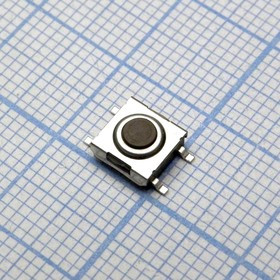 DTSMW-66N-V-T/R, Кнопка SPST-NO,SMT-G-wing,Dim 6.2x6.3mm,H 3.1mm