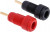 20982, Black, Red Male Banana Plug, Gold Plating