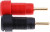 20982, Black, Red Male Banana Plug, Gold Plating