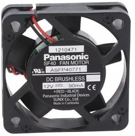 ASFP40771, Вентилятор: DC; осевой; 12ВDC; 40x40x10мм; 11,4куб.м/ч; 29,5дБА