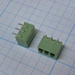 15EDGRC-3.81-03P-14 (KLS2-EDR-3.81-03P-4), Клеммник разъемный, 3 контакта, шаг 3.81 мм, зеленый, (FB