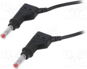 XZG425/SIL-05021, Измерительный провод, 32А, Дл: 0,5м, черный, Материал: латунь