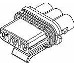 12034147-B, Conn Housing F 3 POS Crimp ST Cable Mount Black