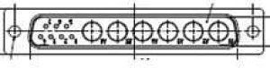 172704-0015, D-Sub Mixed Contact Connectors FCT ML DSUB SDR PLG 13W6 172704-0015, D-Sub Mixed Contact Connectors FCT ML DSUB SDR PLG 13W6