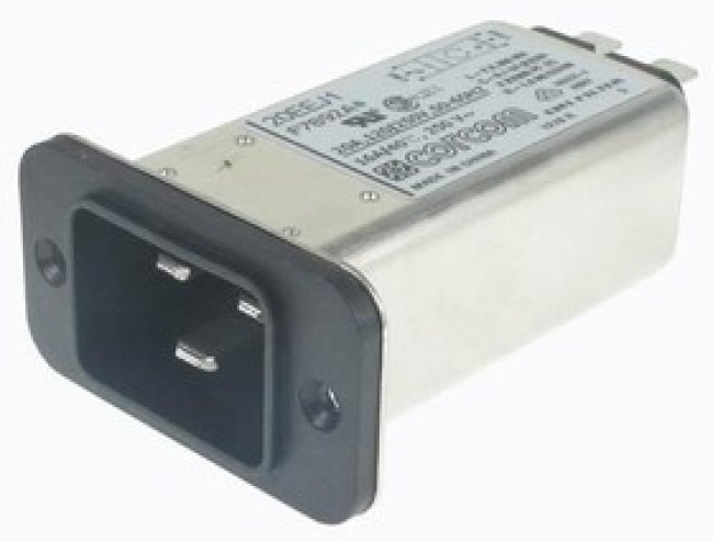 20EEJ1, Filtered IEC Power Entry Module, IEC C20, General Purpose, 20 А, 250 В AC 20EEJ1, Filtered IEC Power Entry Module, IEC C20, General Purpose, 20 А, 250 В AC