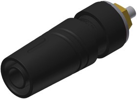 972358700, Black Female Banana Socket, 4 mm Connector, Solder Termination, 32A, 1000V ac/dc, Gold