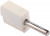 215-611, White Male Banana Plug, 4 mm Connector, Cage Clamp Termination, 20A, 42V, Nickel Plating