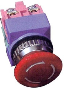 CK-25 PM12/Y, Кнопка "грибок" без фиксации ON-OFF/OFF-ON желтая