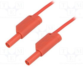 VSFK5000150-RT, Измерительный провод, ПВХ, 0,5м, красный, 32А
