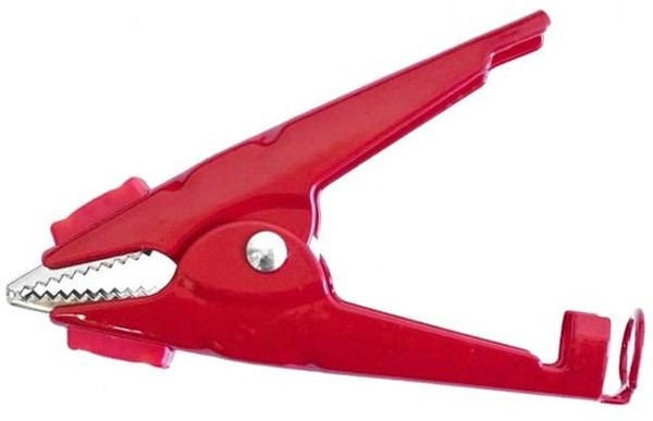 BU-116K-2, Test Clips Industrial grade Kelvinized battery clip 100 amp Red