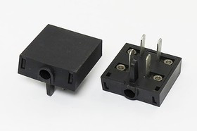 Разъем телефонный вилка, контакты 4C-4T, вилка кабельная, черный, ВТ-4