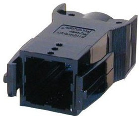 1460G1, PLUG SHELL W/LATCH, 180DEG, 2-4P, BLACK