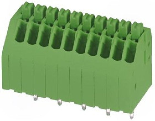 PTSA0.5/4-2.5-Z, Зажимная рейка для печатных плат, угловой 45°, 2,5мм, на PCB PTSA0.5/4-2.5-Z, Зажимная рейка для печатных плат, угловой 45°, 2,5мм, на PCB