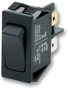 1551.3102, Rocker Switch, 16 A, 1NO, 250V, ON-OFF, IP40, Black